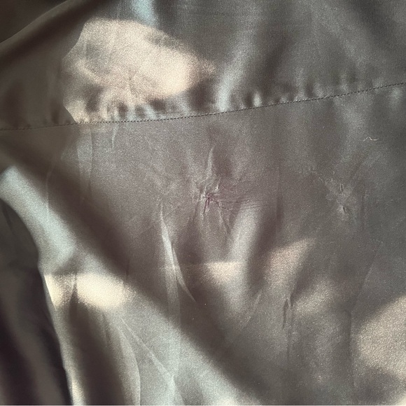 Green Solid Satin Corset Slit Dress - Picture 4 of 4